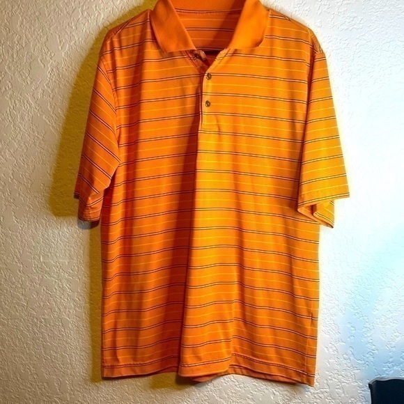Beach Pebble Polo, Three Button Collar Shirt, Size Large
